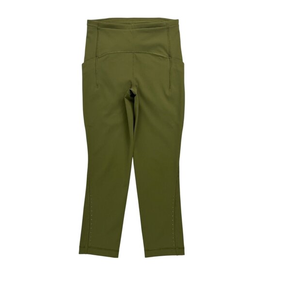 Lululemon Swift Speed High-Rise Crop 21" Leggings Size 4 Moss Green EUC - Picture 1 of 16